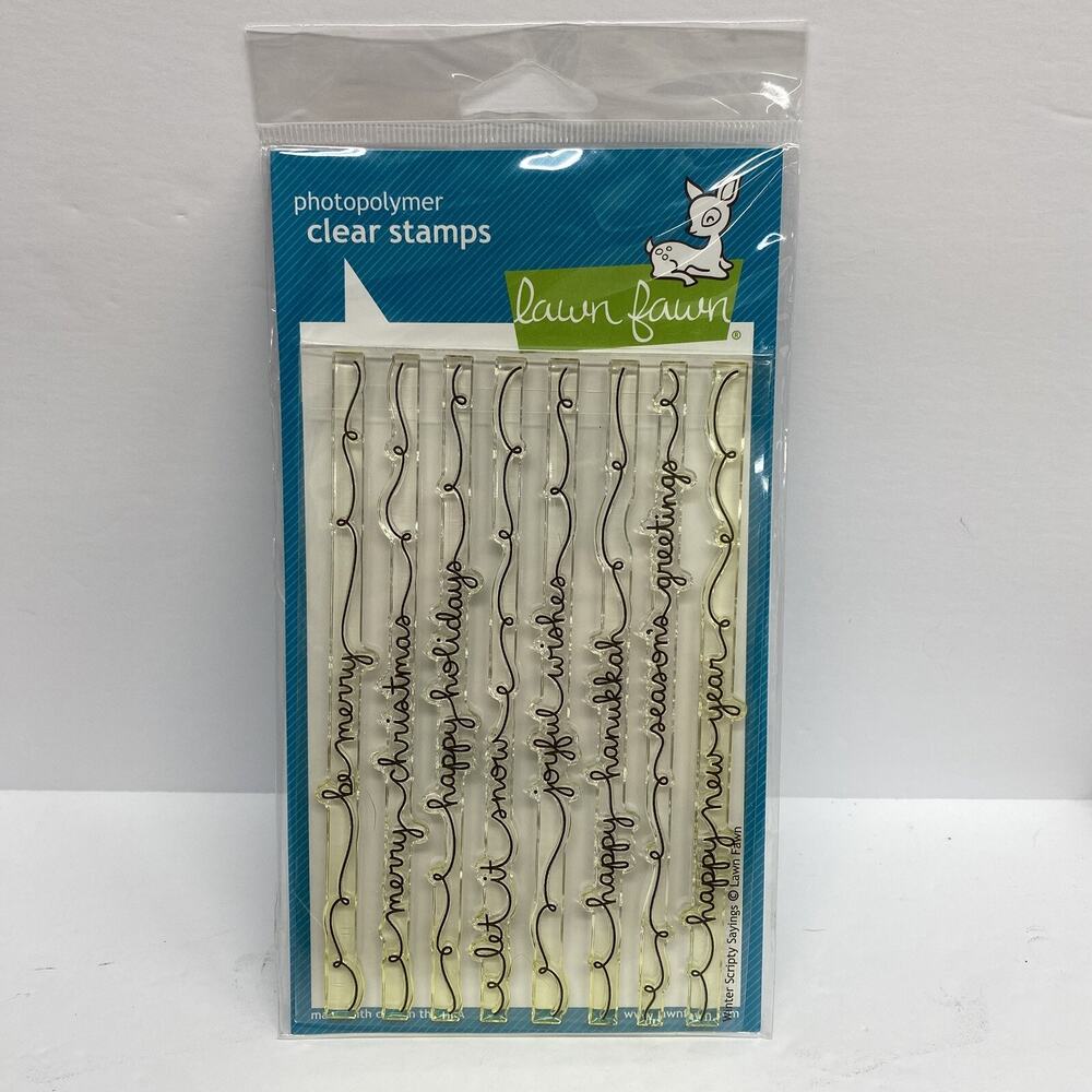 Lawn Fawn Winter Scripty Sayings Clear Photopolymer Stamps Set